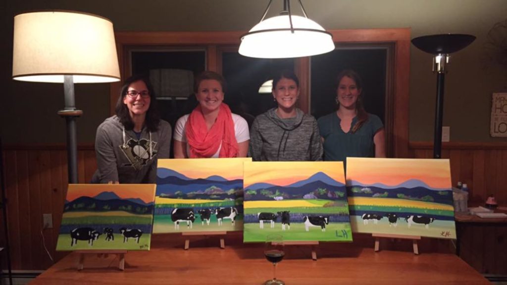 paint and sip class in person