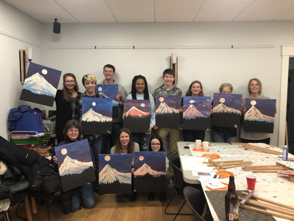 in person paint night party