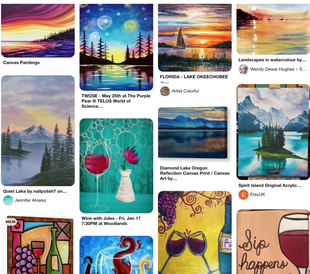 paint and sip ideas