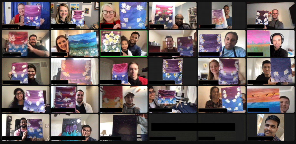 fun team building events - paint classes