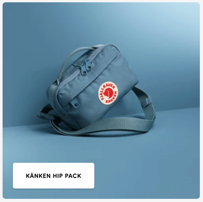 Kanken hip pack color blue