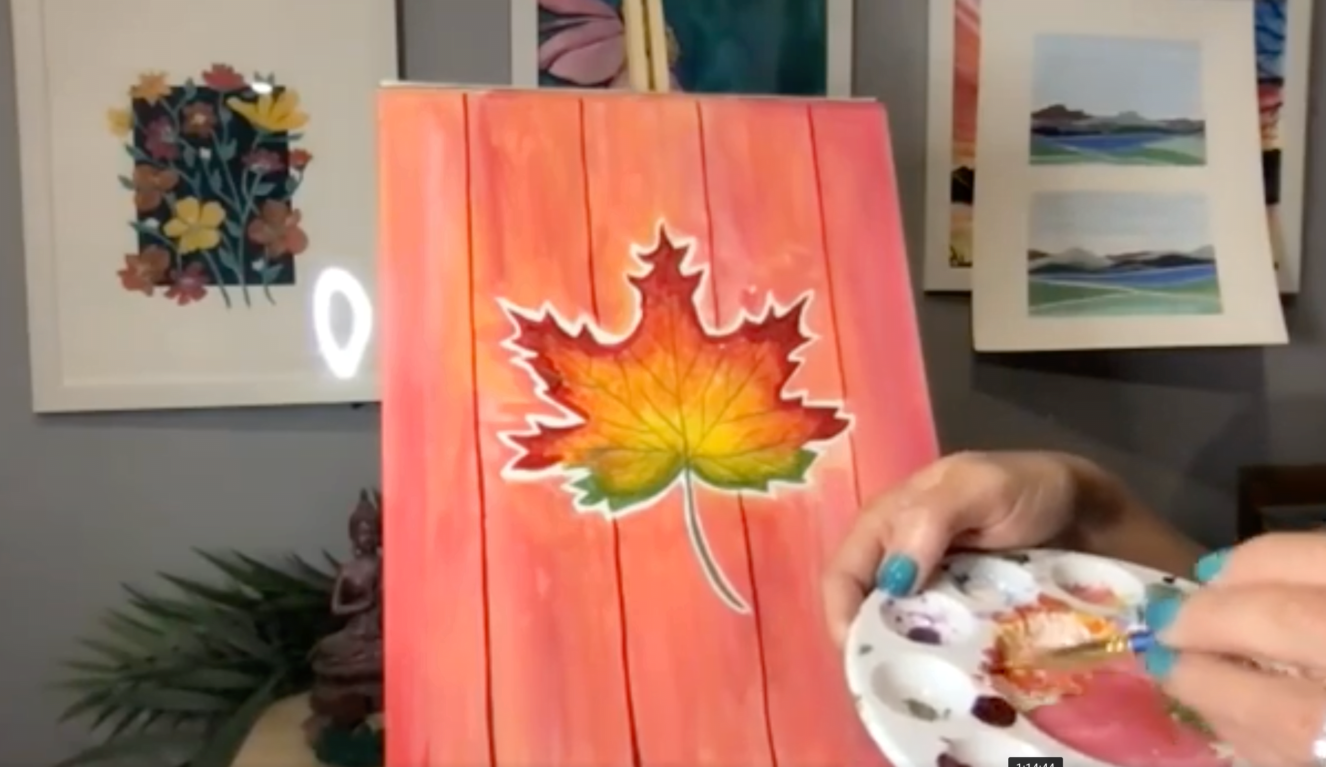 fall in love virtual paint and sip fall 2022