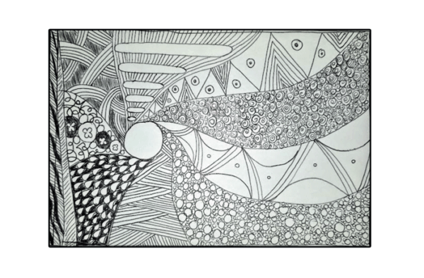 Zen Doodle Virtual Class - Paint and Sip VT Relax and unwind your mind