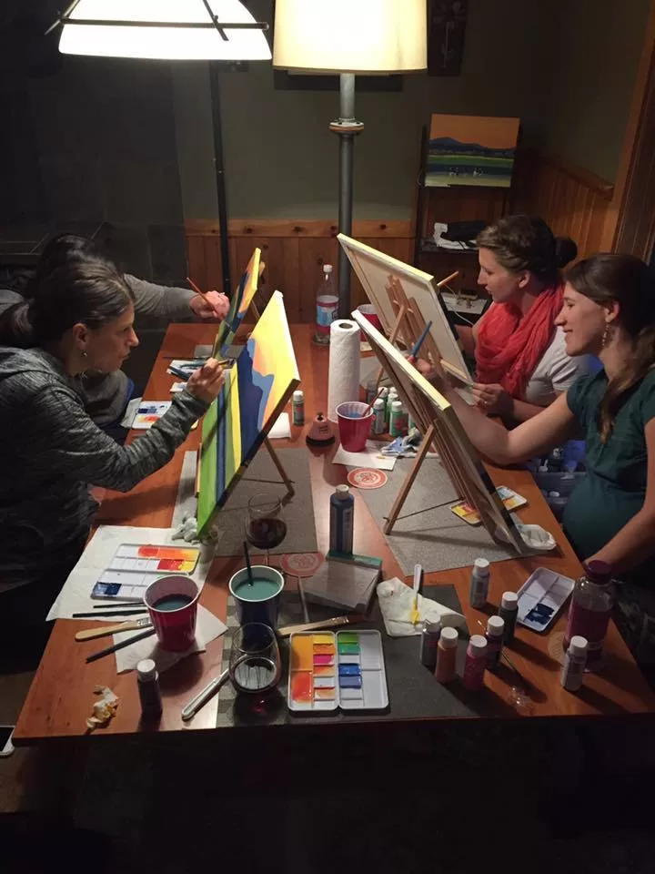 in person paint and sip classes