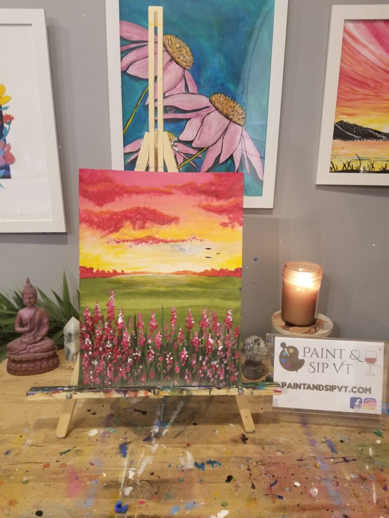 sunset painting idea