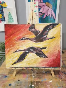 flying geese painting