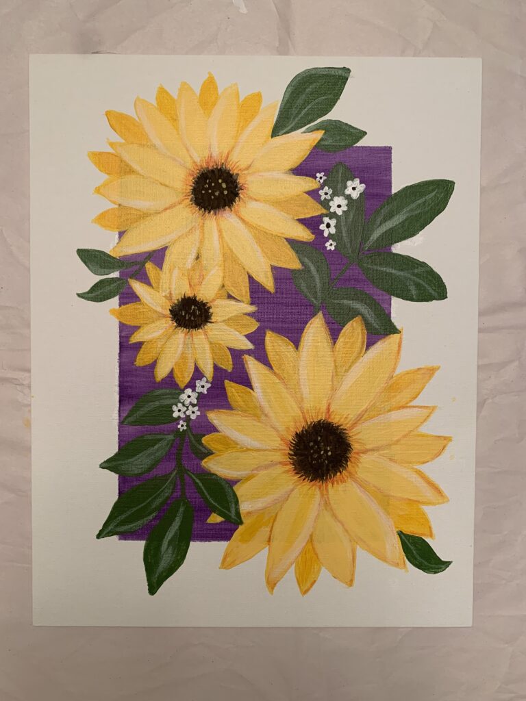 sunflower painting idea