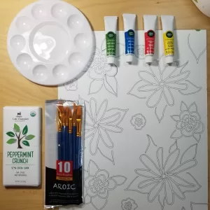 Spring Flowers Self Led Paint Kit