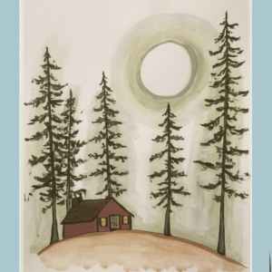 Cabin In The Woods Fall Painting