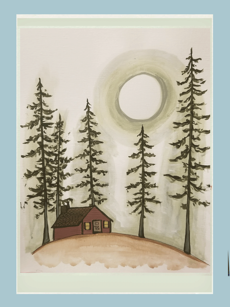 Cabin In The Woods Paint Kit Video Tutorial Easy Painting