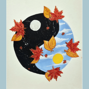 Fall Foliage Yin Yang Painting