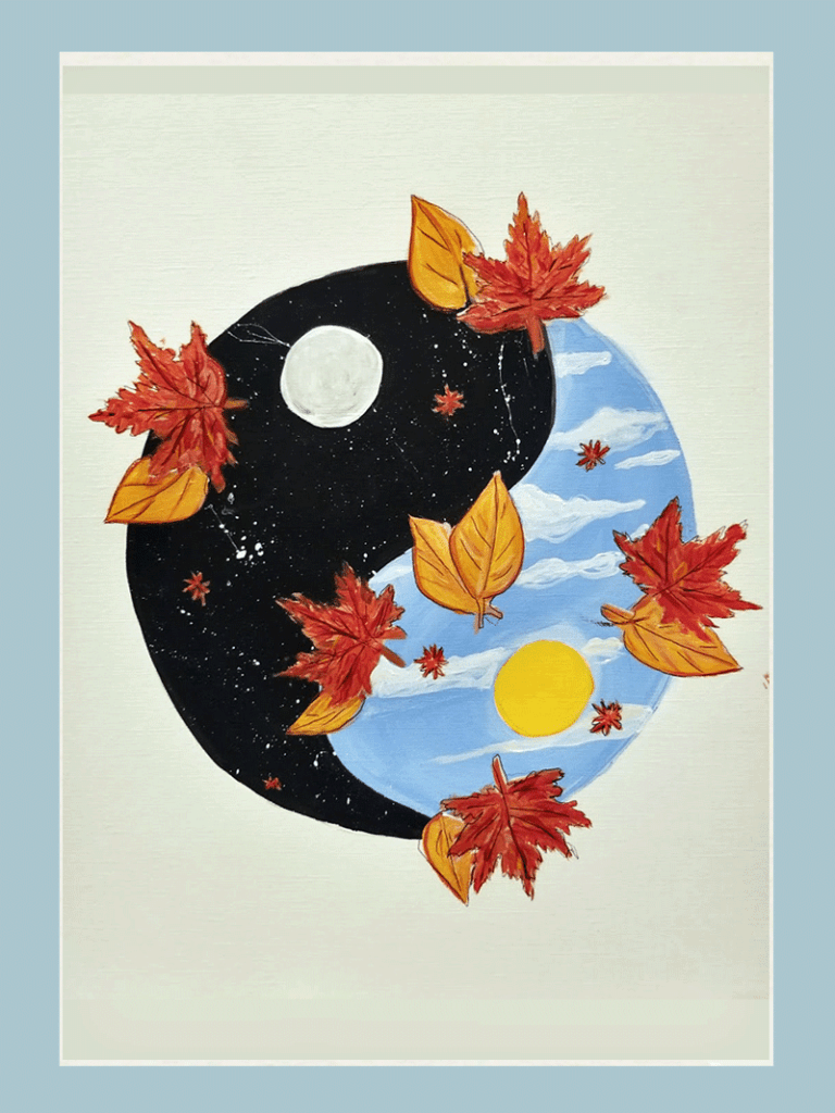 Fall Foliage Yin Yang Painting