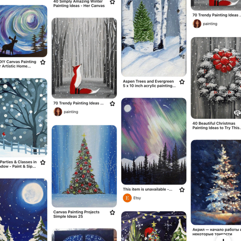 winter painting ideas