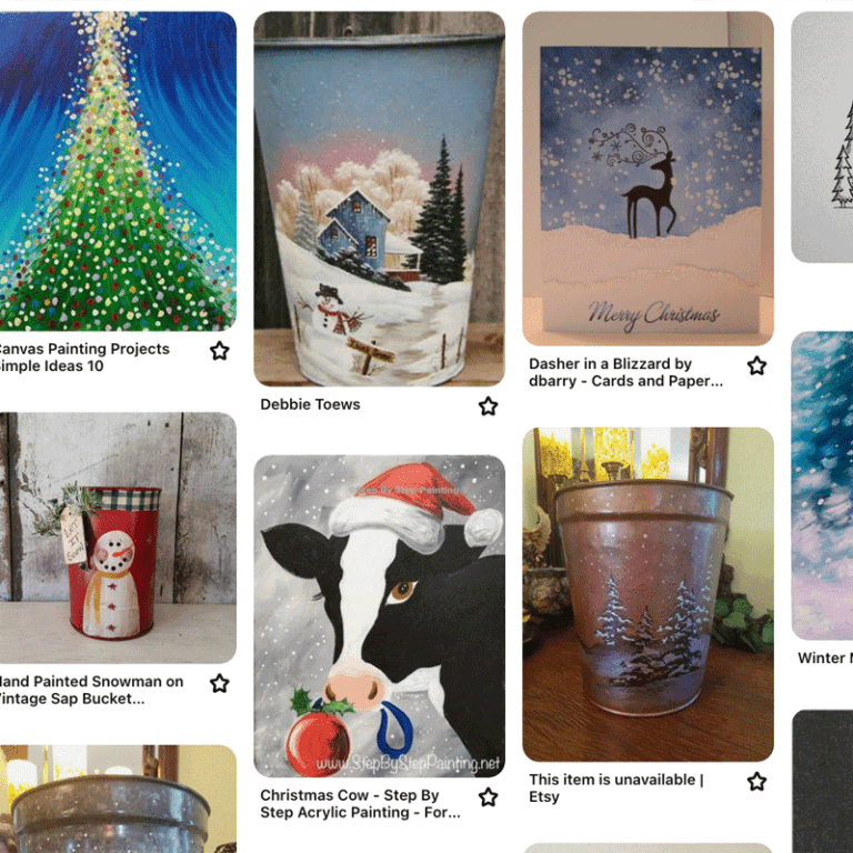 winter painting ideas