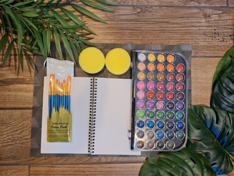 watercolor paint and sip class